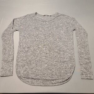 Athleta Womens Long Sleeve Shirt XS Grey Top Soft Cozy Athletic Thumb Holes